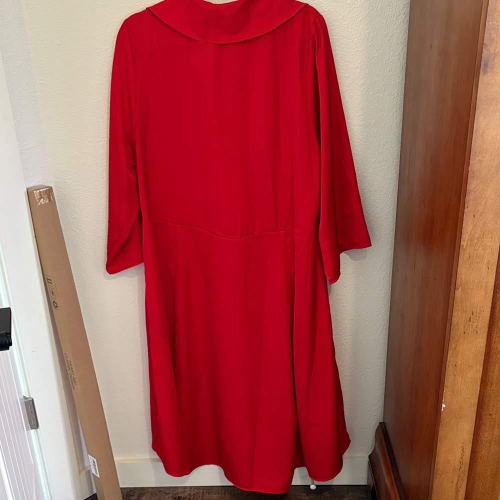 H&M Vibrant Red Ruffle Dress - Picture 4 of 4